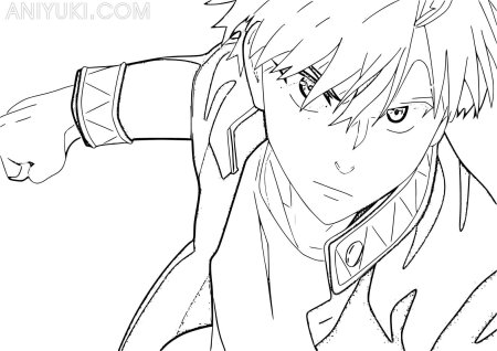 Раскраска аниме для мальчика