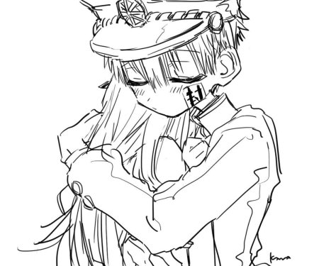 Раскраски аниме туалетный мальчик ханако кун