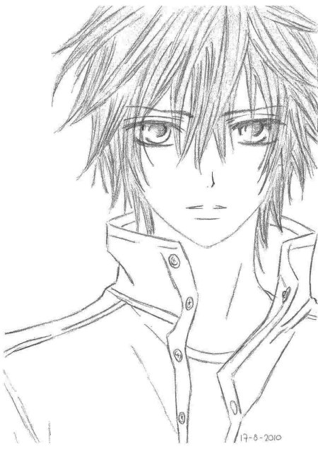 Рисунки для срисовки аниме парни