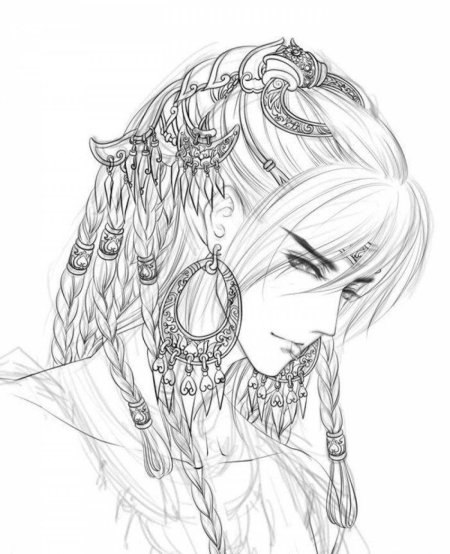 Раскраска антистресс аниме