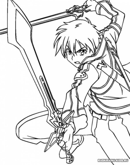 Раскраски аниме кирито