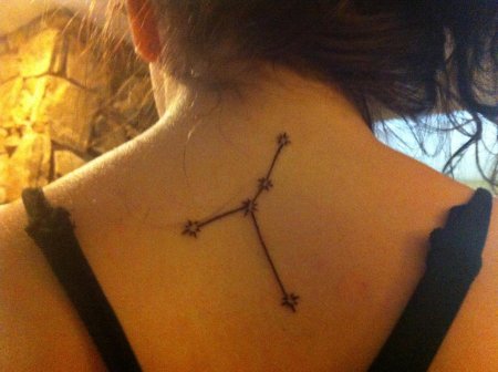 Созвездие рак тату для девушек