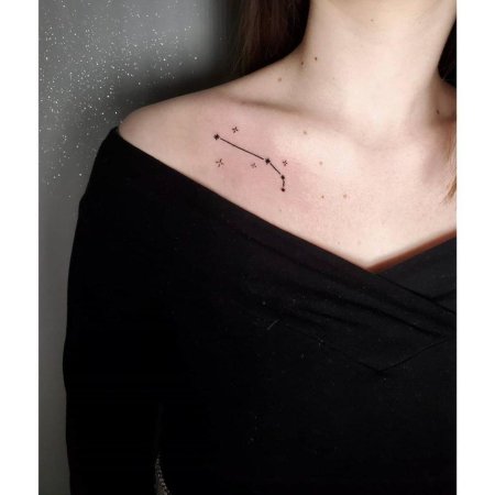 Тату созвездие овна