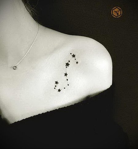 Созвездие скорпиона тату