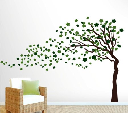 Виниловая наклейка дерево на стену