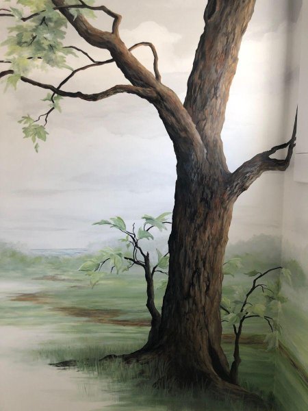 Дерево рисунок на стене