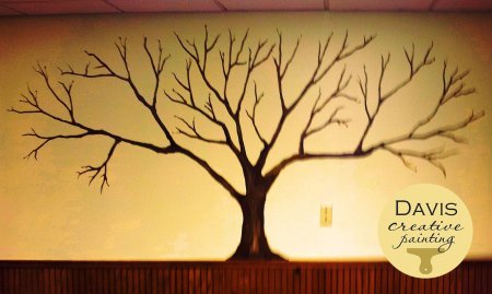 Роспись стен дерево