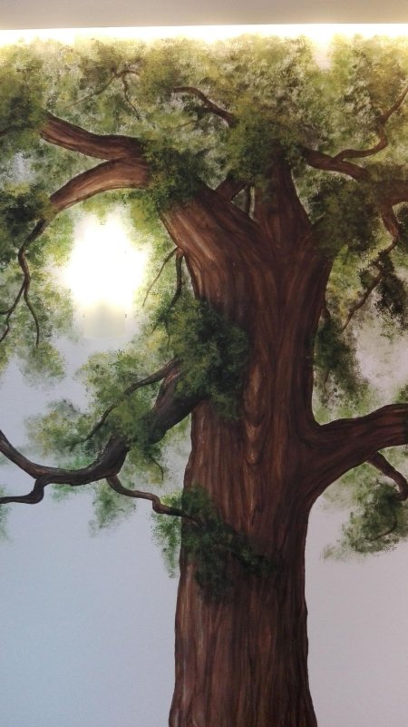 Роспись стен дерево