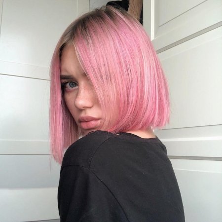 Розовое каре