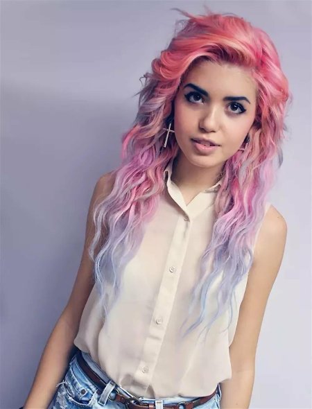 Цветные корни волос