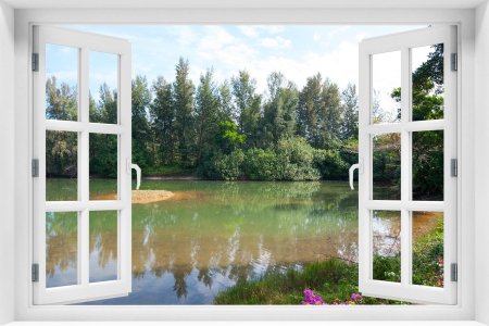Фотообои окно видом на природу