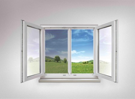 Окна двухстворчатые