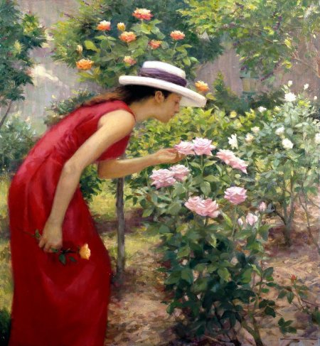 Девушка в саду