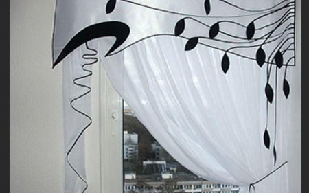 Шторы для черно белой кухни