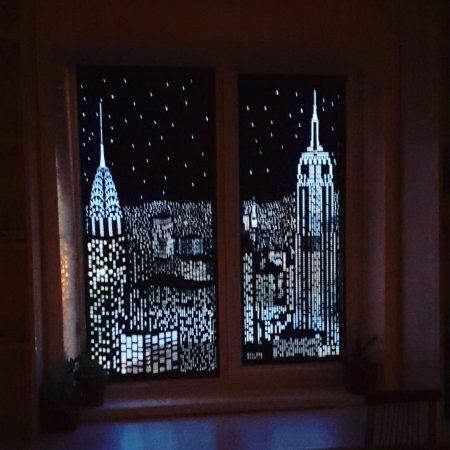 Рулонные шторы perforollo ночной город