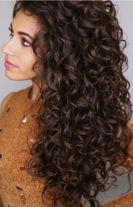 Химическая завивка на длинные волосы