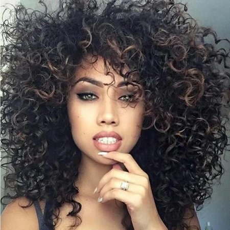 Афро кудри на длинные волосы