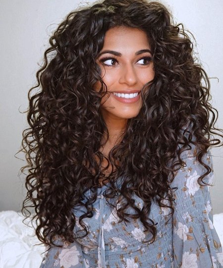 Мелкие кудри на длинные волосы