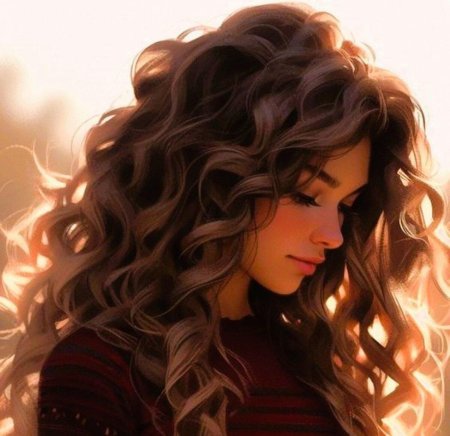 Длинные вьющиеся волосы