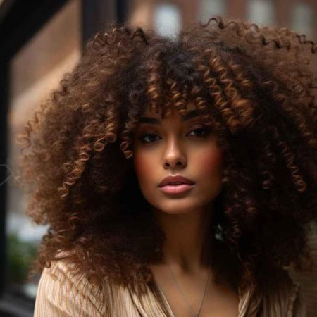 Афро кудри на длинные волосы