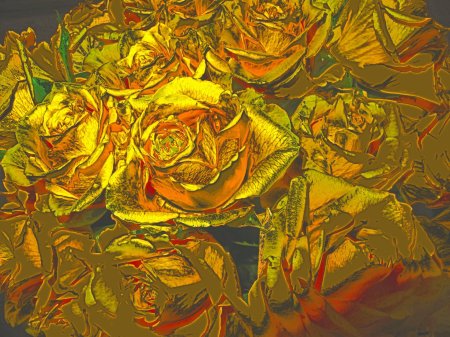 Желтые розы арт