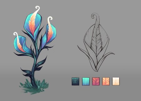 Фантастические цветы рисование