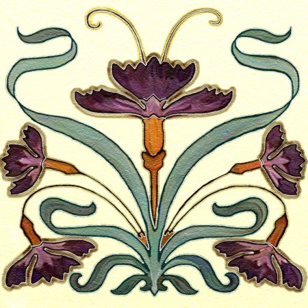 Растительный орнамент модерн ар нуво