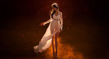 Девушка в белом платье