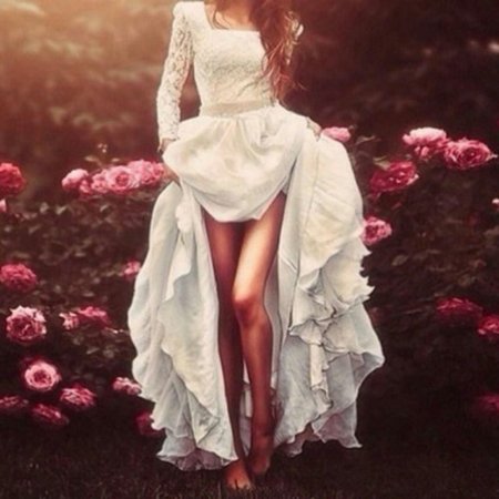 Фотосессия в белом платье