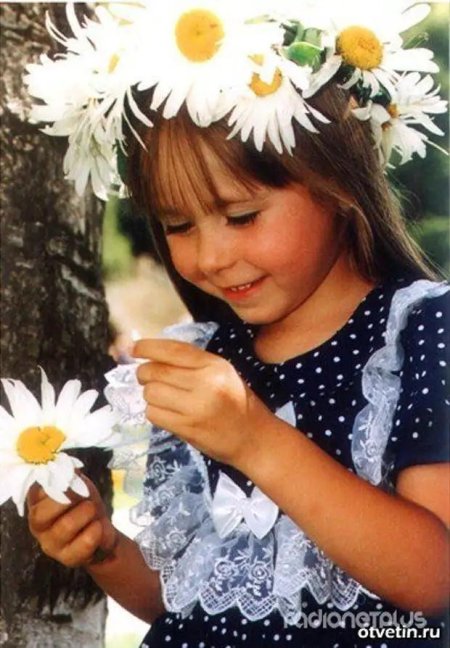 Девочка с ромашками