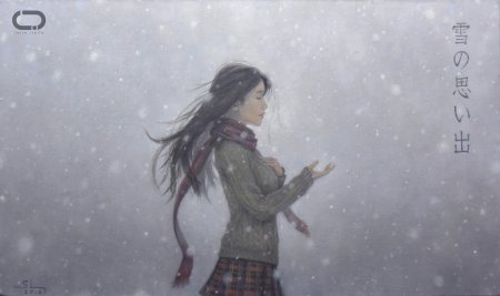 Девушка снег арт