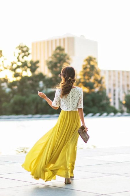 Юбка шифоновая макси