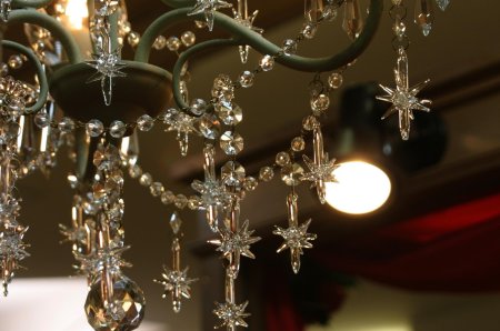 Украшение люстры на новый год