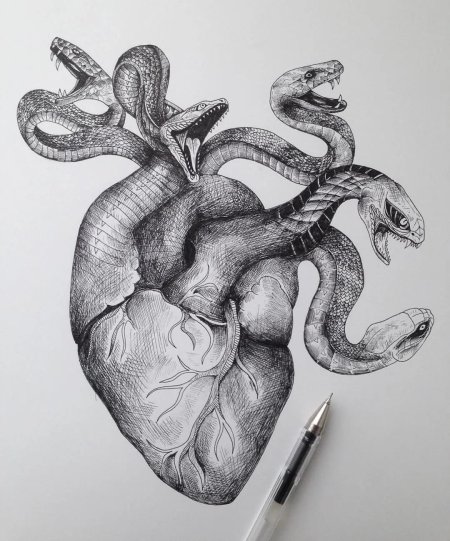 Змея эскиз