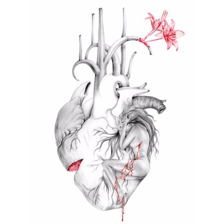 Эскиз тату сердце