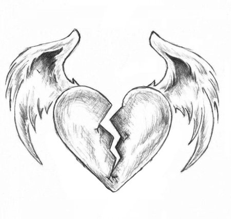 Красивое сердечко карандашом