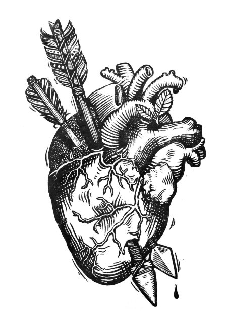 Эскизы сердца для тату