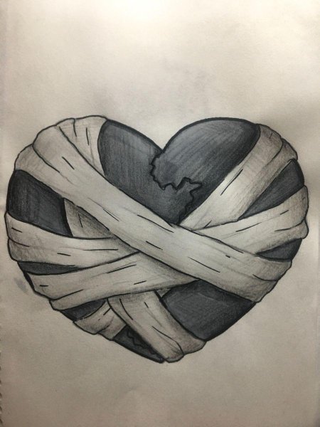 Сердце срисовка