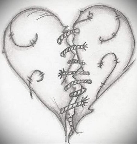 Рисунки карандашом сердце