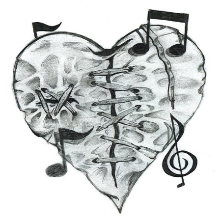 Тату разбитое сердце эскизы