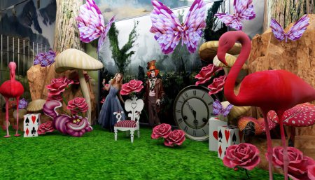 Фотозона в стиле алиса стране чудес