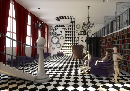 Комната в стиле алиса стране чудес