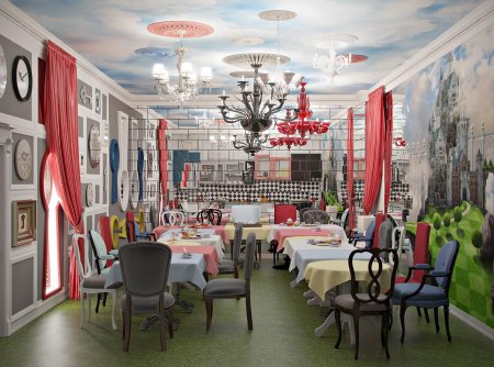 Алиса в зазеркалье интерьер