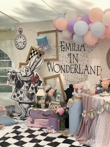 Фотозона алиса в стране чудес