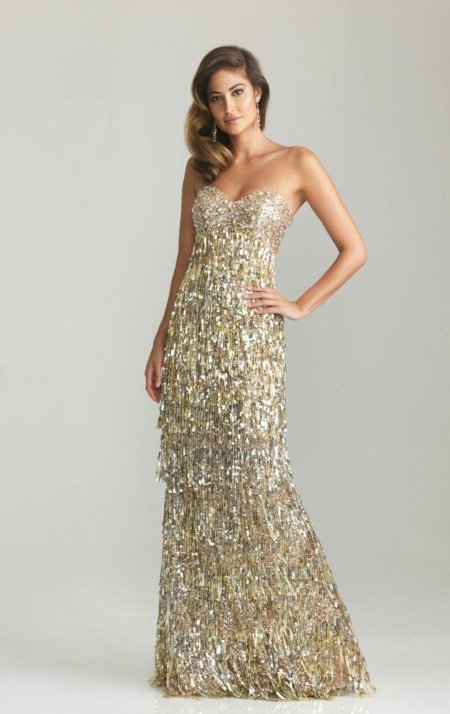 Вечернее платье блестящее