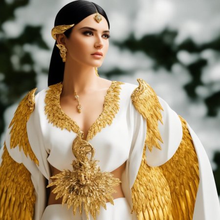 Девушка в золотых украшениях