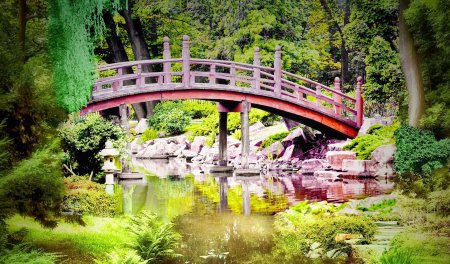 Фотообои мост через реку