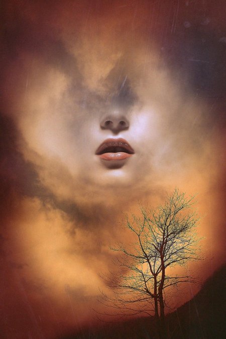 Девушка осень сюрреализм