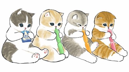 Котики милые рисунки