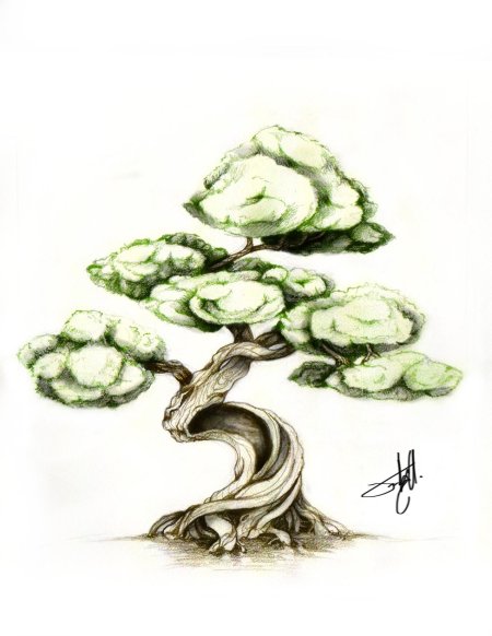 Японская графика деревья